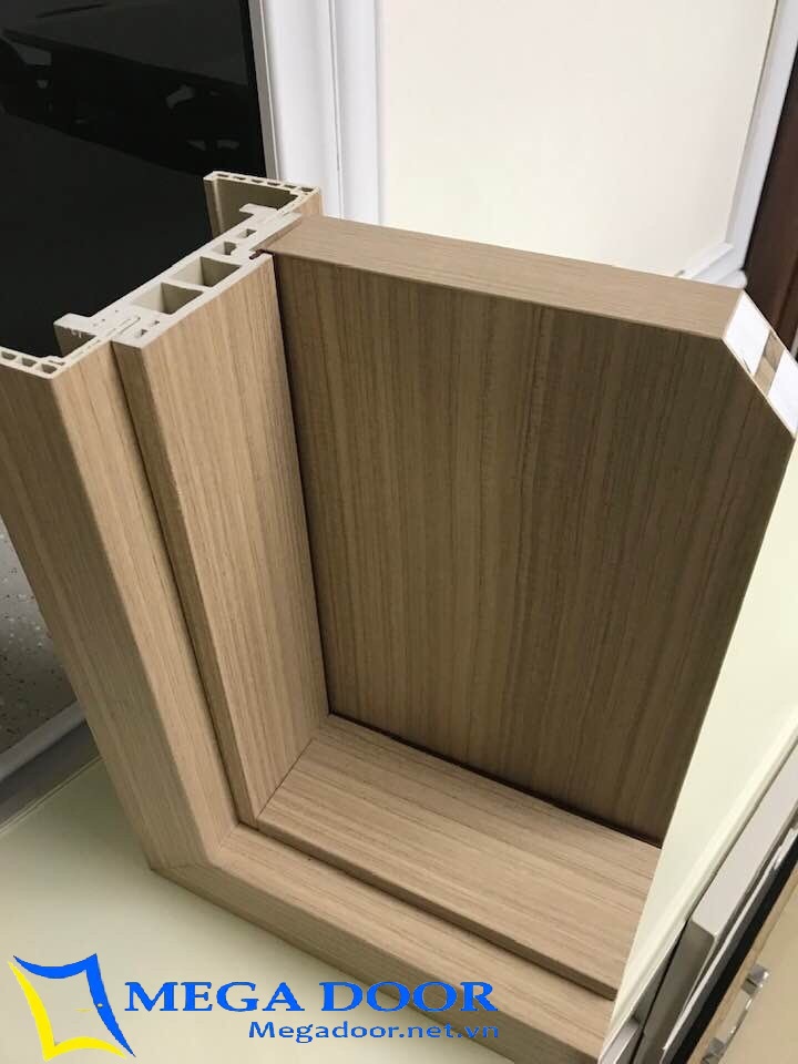Mặt cắt chi tiết cửa nhựa gỗ Composite 