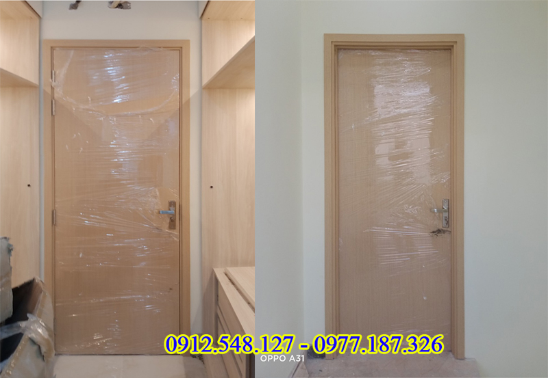 cửa gỗ công nghiệp phòng ngủ mdf melamin